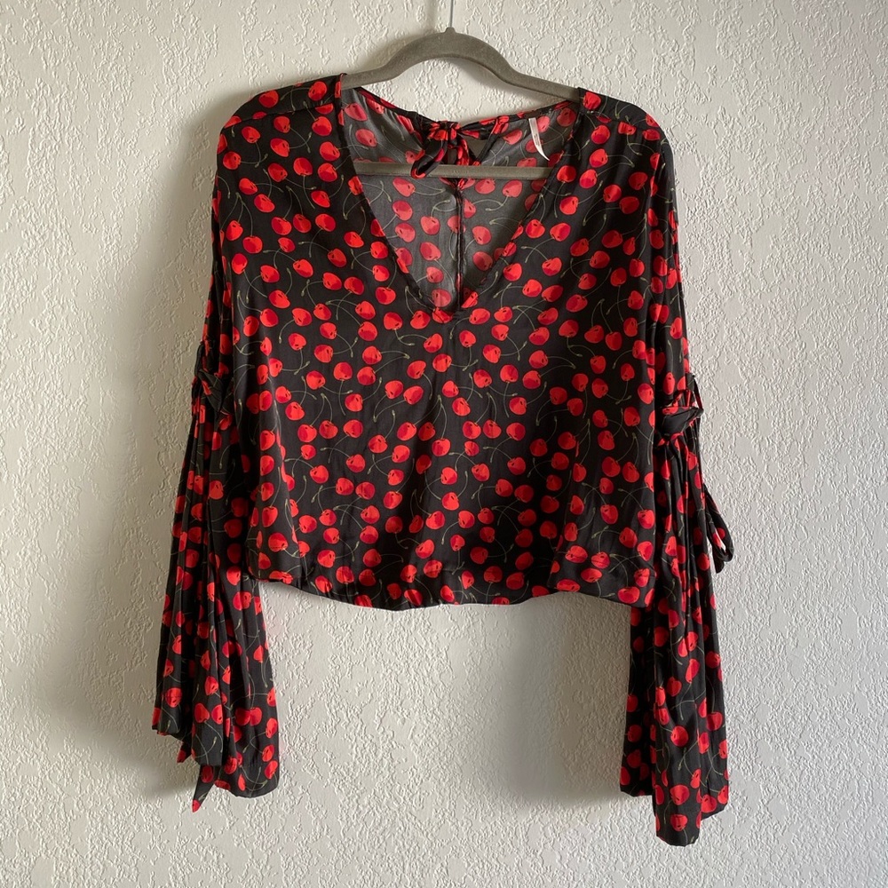 Free People Cherry Blouse